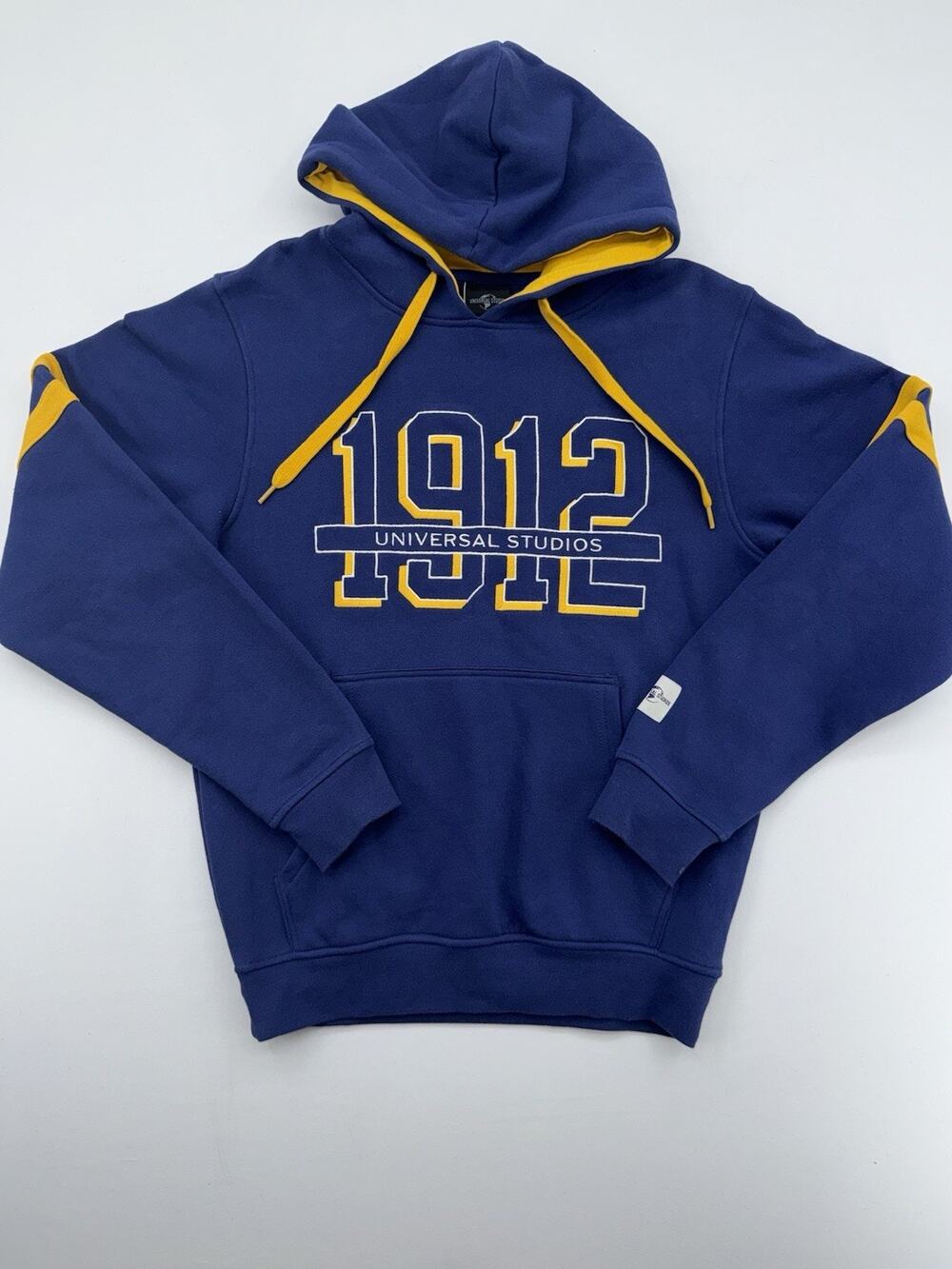 Universal Studios Hooded Sweatshirt 1912 Heavyweight w/ Pockets Medium Blue/yell